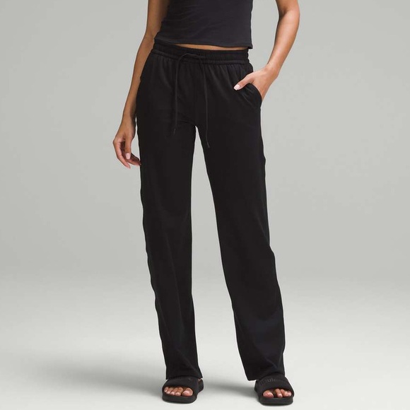 lululemon athletica Pants - Lululemon • Soft Jersey Straight-Leg Mid-Rise Pant *Regular Black